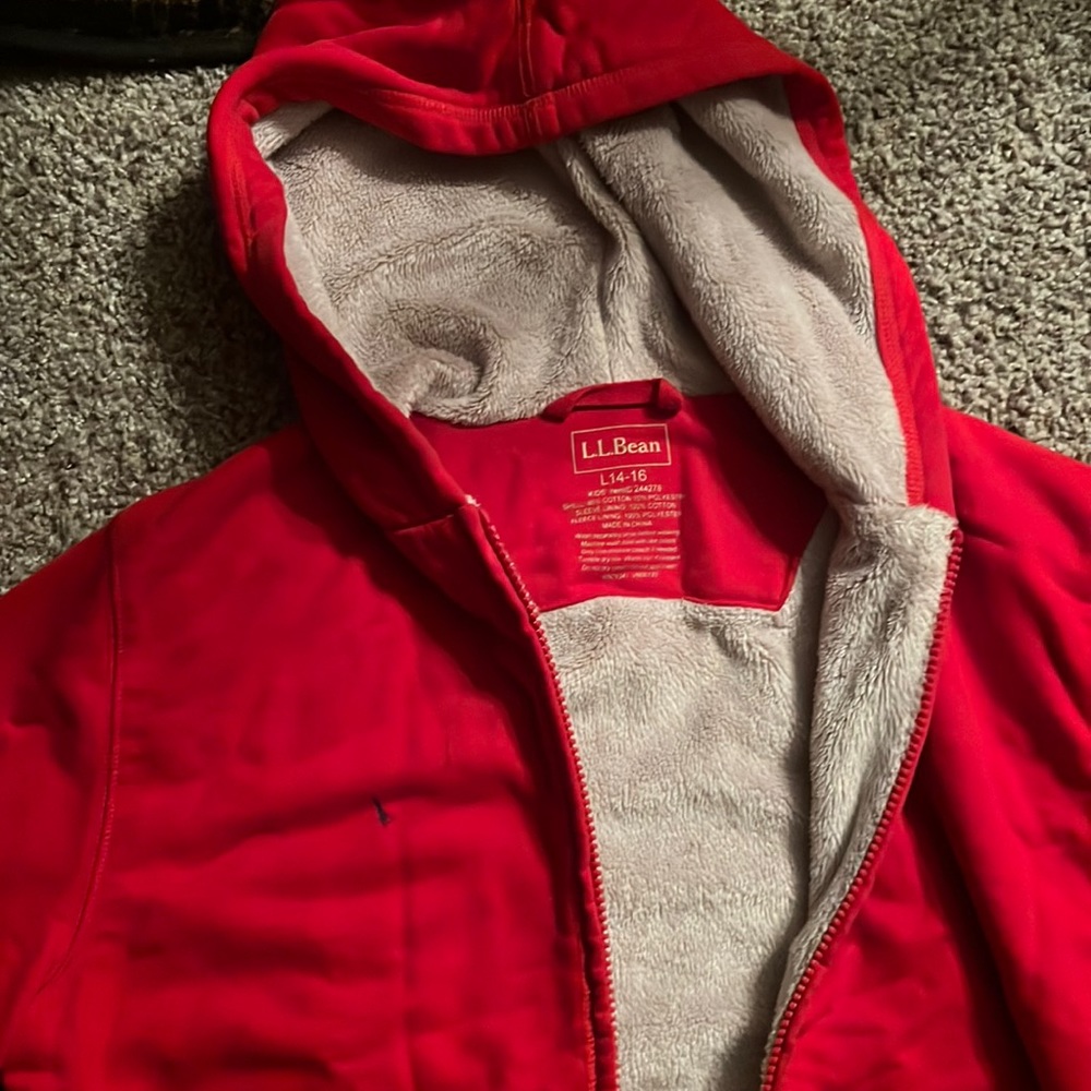LL Bean Russell Athletics 80s/90s Vintage Burgundy Red Worn In Jacket